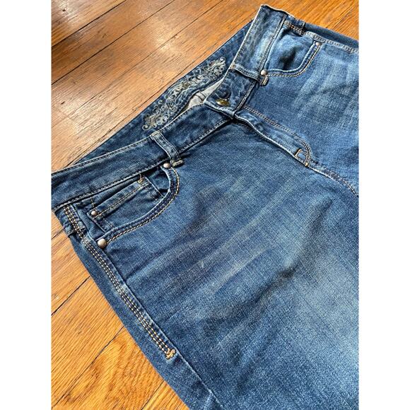 EXPRESS Skinny Curvy Fit Mid-Rise Jeans sz 8R - Picture 2 of 12